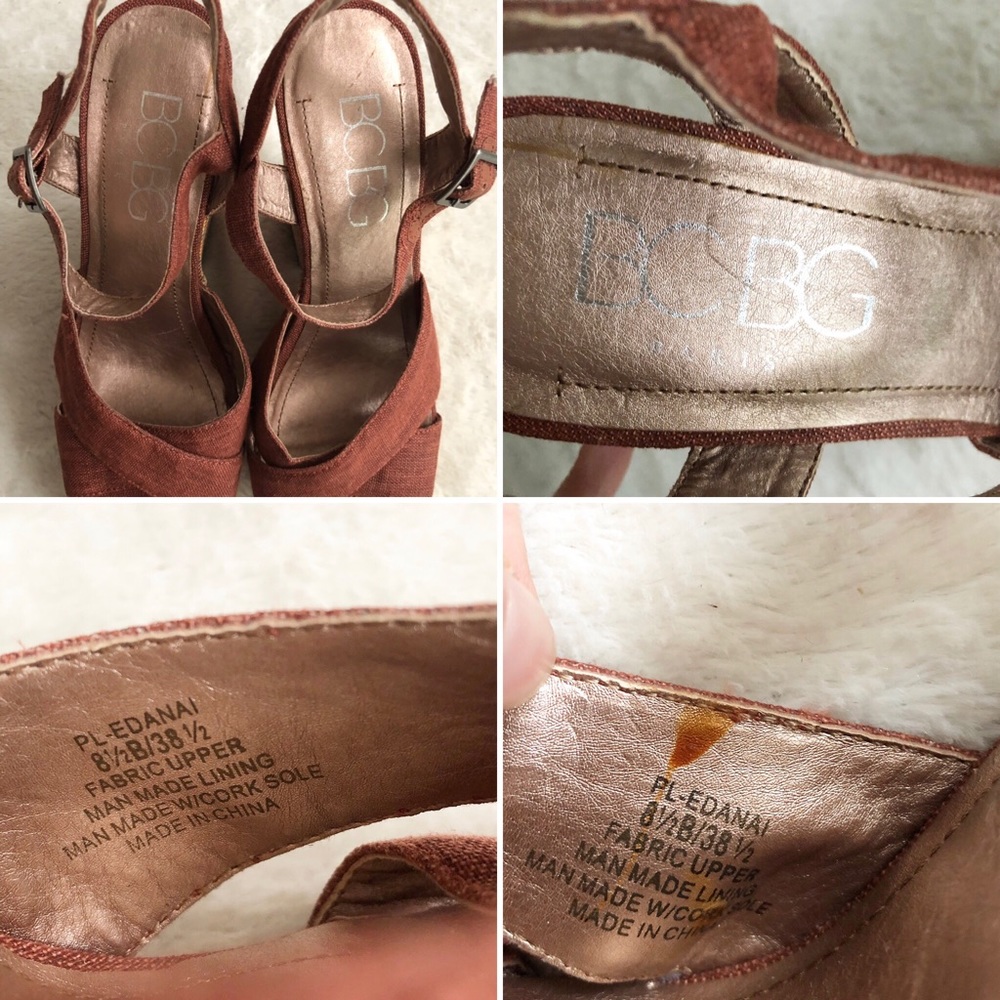4/$20 🌴 BC BG Paris Edanai Platform Wedge Sandals - Picture 6 of 8